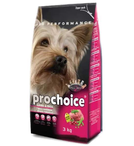 Pro Choice Small Adult Kuzu Eti ve Pirinçli 3 kg Köpek Maması