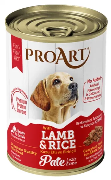 Proart Kuzu Etli ve Pirinçli Ezme Yetişkin 400 gr Köpek Maması