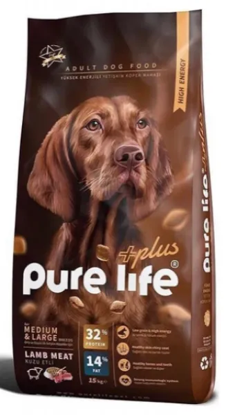 Pure Life Plus Yüksek Enerjili Yetişkin 15 kg Köpek Maması