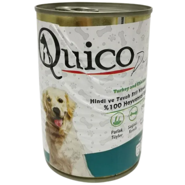 Quico Hindi ve Tavuk Etli Yetişkin 415 gr Köpek Maması