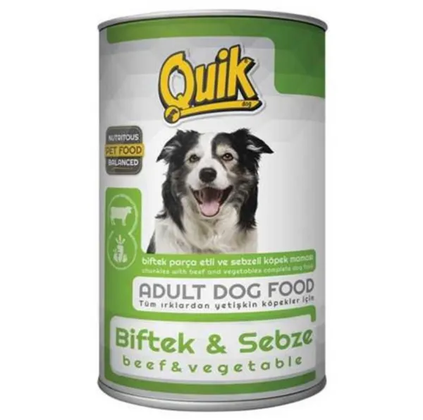 Quik Adult Biftekli ve Sebzeli 415 gr Köpek Maması