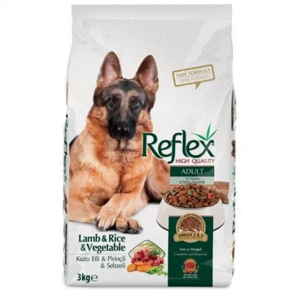 Reflex Adult Kuzu Etli & Pirinçli & Sebzeli 3 kg Köpek Maması