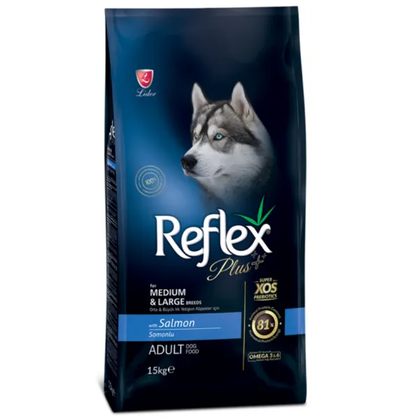 Reflex Plus Adult Medium & Large Somonlu 15 kg Köpek Maması