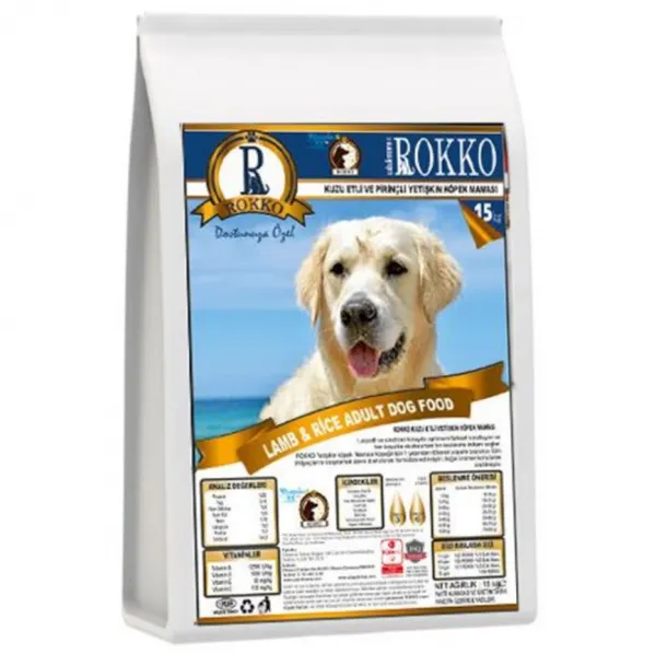 Rokko Adult Kuzu Etli 15 kg Köpek Maması