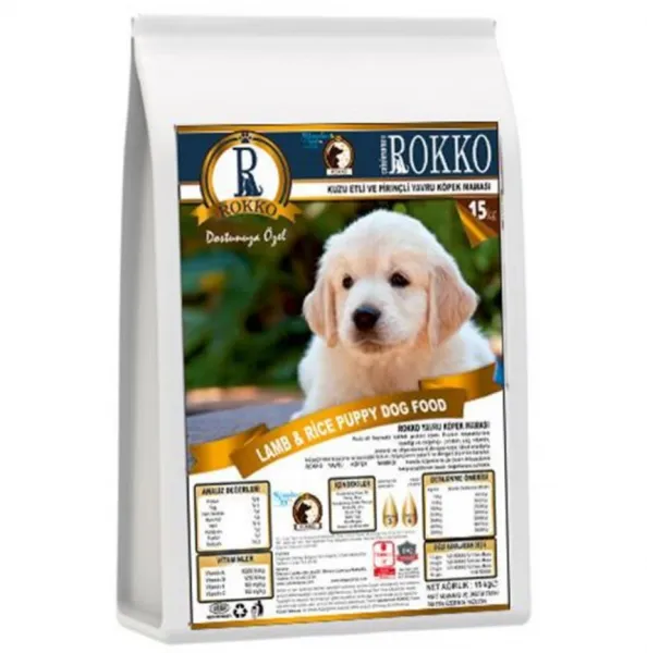 Rokko Puppy Kuzu Etli 15 kg Köpek Maması