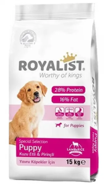Royalist Kuzu Etli Pirinçli Yavru 15 kg Köpek Maması