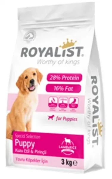 Royalist Kuzu Etli Pirinçli Yavru 3 kg Köpek Maması