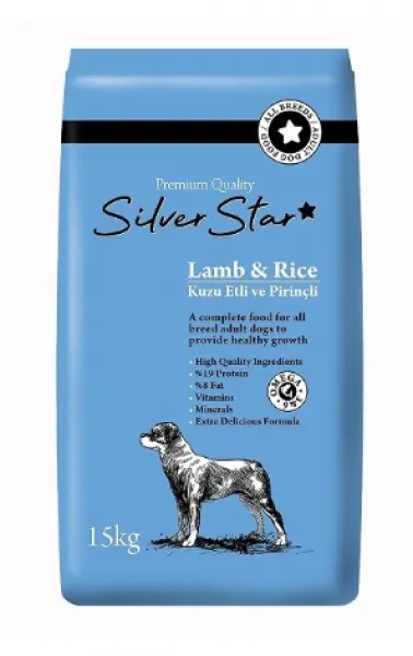 Silver Star Kuzu Etli ve Pirinçli Yetişkin 15 kg Köpek Maması