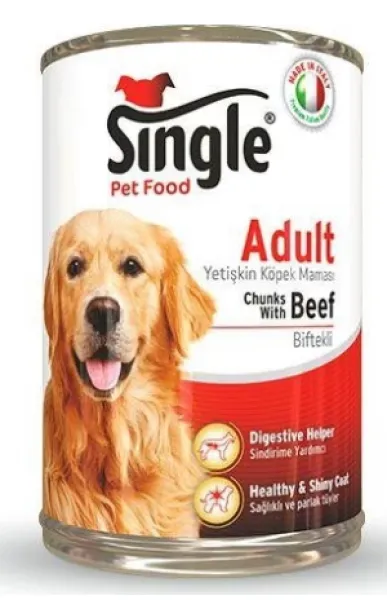 Single Biftekli Yetişkin 415 gr Köpek Maması