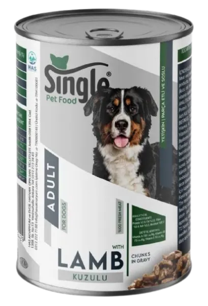 Single For Dogs Kuzu Etli 400 gr Köpek Maması