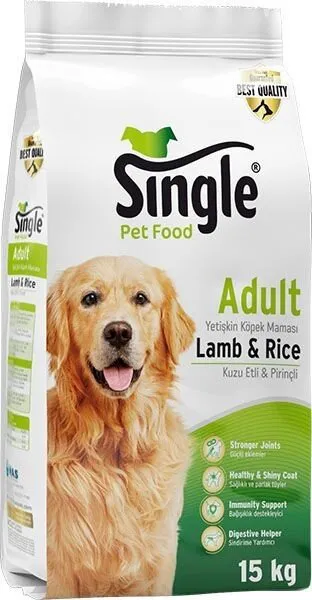 Single Kuzu Etli Adult 15 kg Köpek Maması