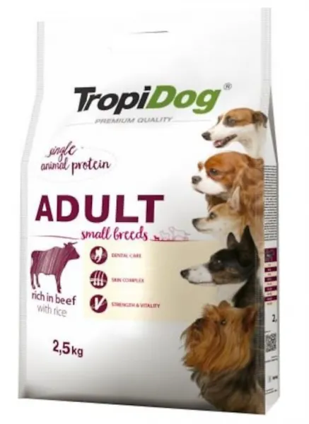 Tropidog Sığır Etli Küçük Irk Yetişkin 2.5 kg Köpek Maması