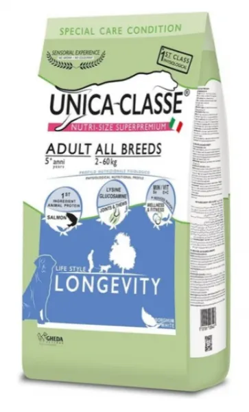 Unica Classe Longevity Somonlu Yetişkin 3 kg Köpek Maması