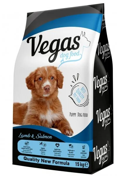 Vegas Kuzu Etli ve Somonlu Yavru 15 kg Köpek Maması