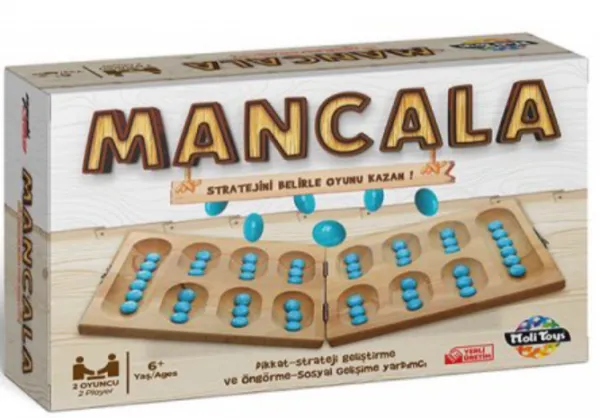 Mancala Ahşap Kutu Oyunu