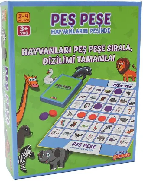 Peş Peşe Hayvanların Peşinde Kutu Oyunu