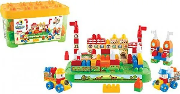 Dede Akıllı Çocuk Kale Seti 100 Parça Lego ve Yapı Oyuncakları