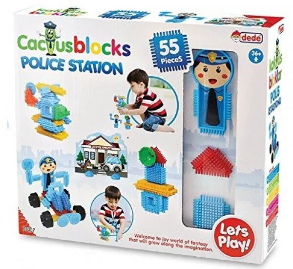 Dede Kaktüs Bloklar Polis Seti 55 Parça 55 parça Lego ve Yapı Oyuncakları