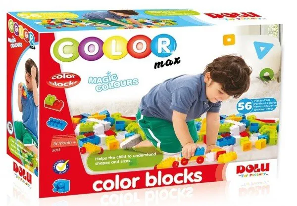 Dolu 5013 Renkli Bloklar 56 Parça 56 parça Lego ve Yapı Oyuncakları