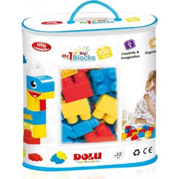 Dolu 5020 Baskılı Torbada Büyük Bloklar 100 Parça Lego ve Yapı Oyuncakları