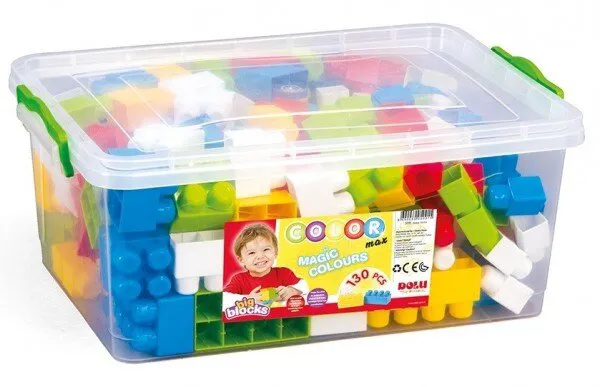 Dolu 5091 Sandıkta Büyük Renkli Bloklar 130 Parça Lego ve Yapı Oyuncakları