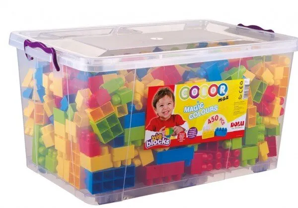 Dolu 5094 Sandıkta Büyük Renkli Bloklar 450 Parça Lego ve Yapı Oyuncakları
