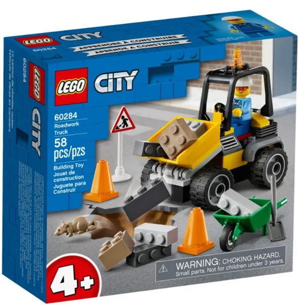 LEGO City 60284 Roadwork Truck Lego ve Yapı Oyuncakları
