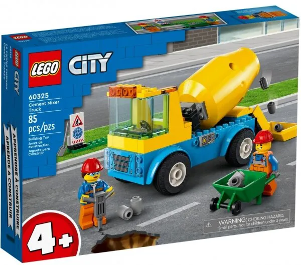 LEGO City 60325 Cement Mixer Truck Lego ve Yapı Oyuncakları
