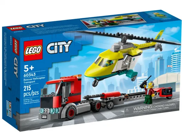 LEGO City 60343 Rescue Helicopter Transport Lego ve Yapı Oyuncakları
