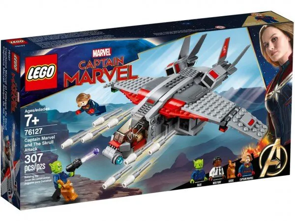 LEGO Marvel 76127 Captain Marvel and The Skrull Attack Super Heroes Lego ve Yapı Oyuncakları