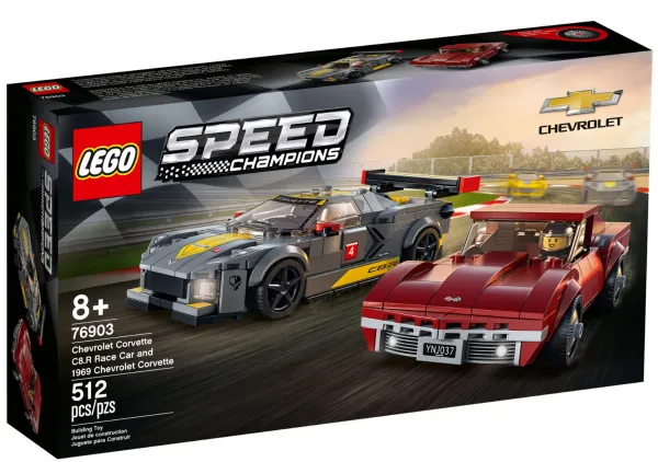 LEGO Speed Champions 76903 Chevrolet Corvette C8.R Race Car and 1969 Chevrolet Corvette Lego ve Yapı Oyuncakları