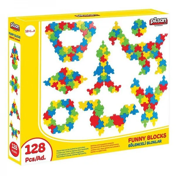 Pilsan Eğlenceli Bloklar 128 Parça Lego ve Yapı Oyuncakları