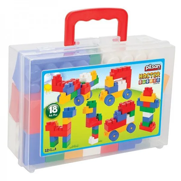 Pilsan Master Bloklar Çantalı 18 Parça 18 parça Lego ve Yapı Oyuncakları