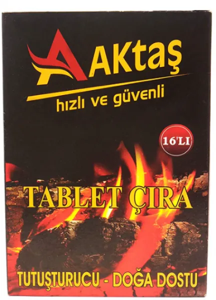 Aktaş Tablet Çıra Mangal Soba Tutuşturucu 16 Adet Mangal Kömürü