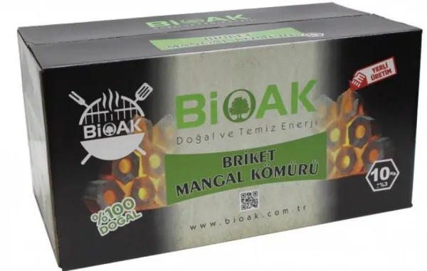 Bioak Briket Mangal Kömürü 10 kg Mangal Kömürü