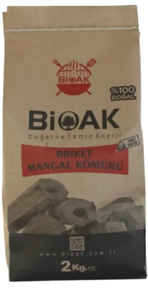 Bioak Briket Mangal Kömürü 2 kg Mangal Kömürü