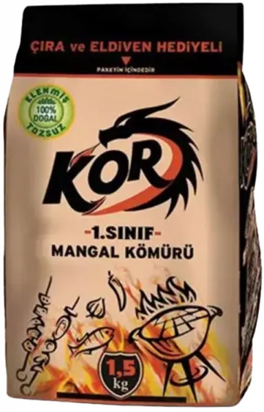 Kor Mangal Kömürü 1.5 kg Mangal Kömürü