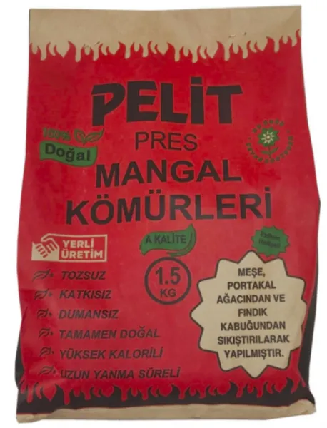 Özkaral Pelit Pres Mangal Kömürü 1.5 kg Mangal Kömürü