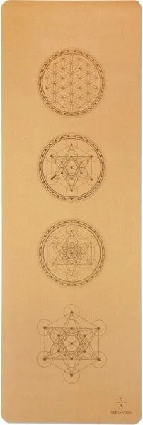 Seeka Cork Sacred Geometry Mandala (YOGA0005) Spor Matı