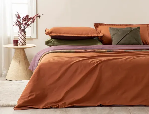 English Home Modest 160x220 cm Mürdüm / Kiremit (10033781005) Nevresim Takımı