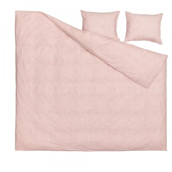 Ikea Jattevallmo 240x220 cm Beyaz / Açık Pembe (905.006.87) Nevresim Takımı