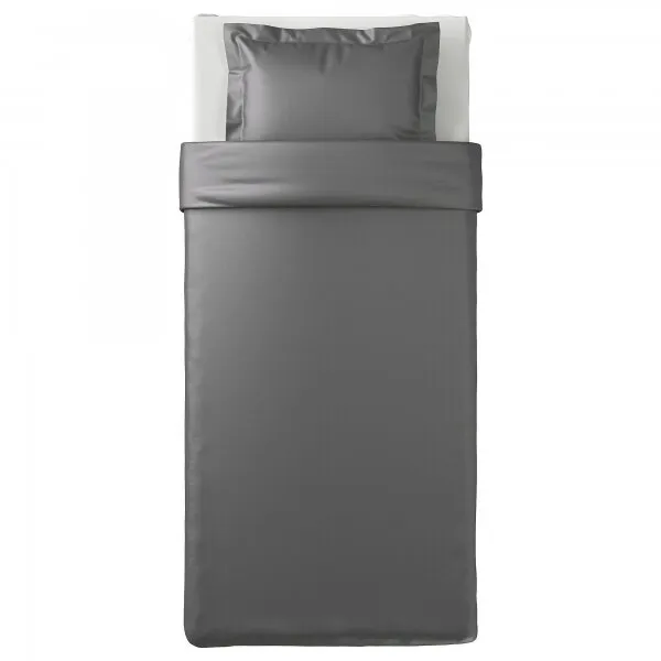 Ikea Luktjasmin 150x200 cm Koyu Gri (804.425.51) Nevresim Takımı