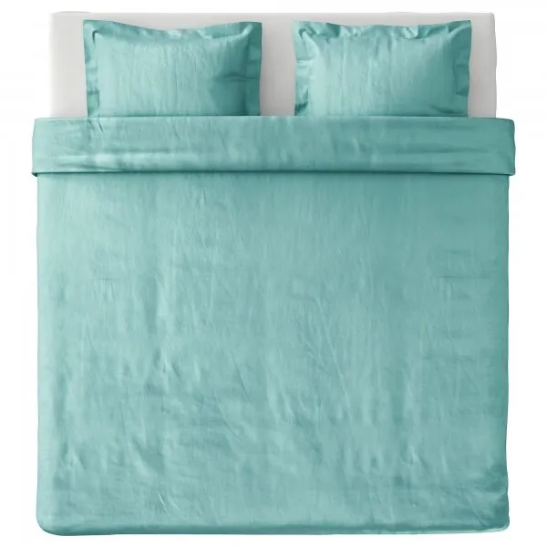 Ikea Luktjasmin 240x220 cm Gri / Turkuaz (204.844.26) Nevresim Takımı