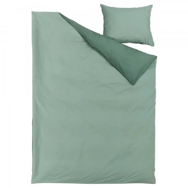 Ikea Strandtall 150x200 cm Koyu Yeşil / Gri Yeşil (205.009.21) Nevresim Takımı