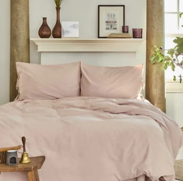 Karaca Home 4 Element Blush Su Toprak 200x220 cm Pudra (200.18.01.0708) Nevresim Takımı