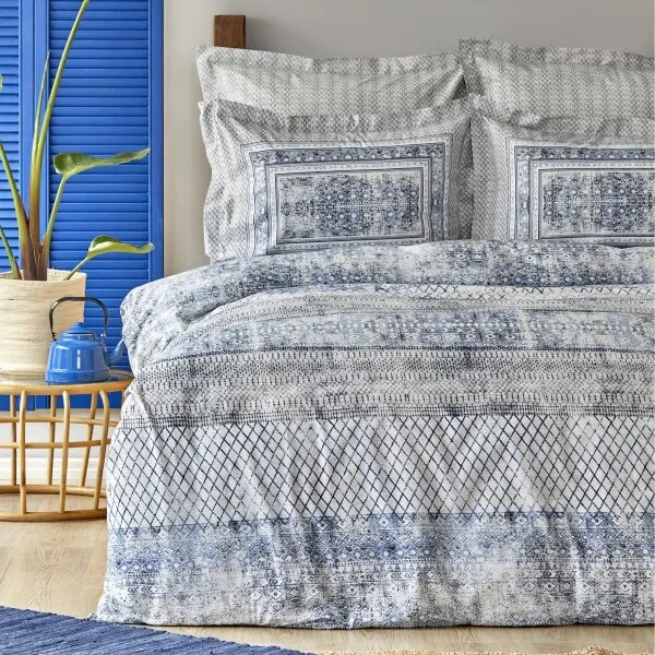 Karaca Home Gianna 200x220 cm İndigo (200.18.01.0014) Nevresim Takımı