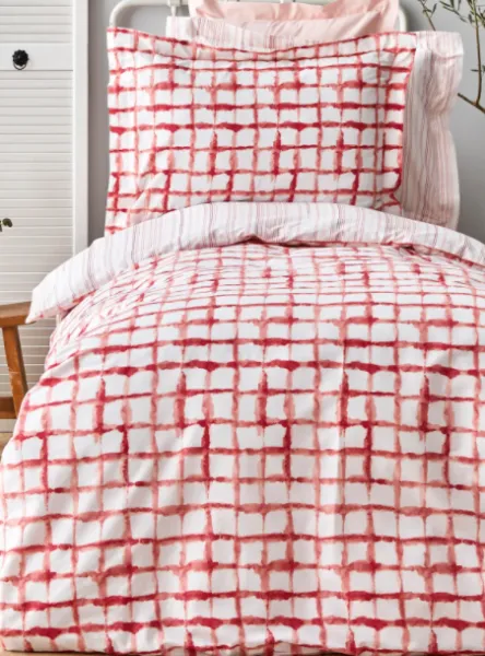 Karaca Home Malavi 160x220 cm Kırmızı (200.18.01.0296) Nevresim Takımı