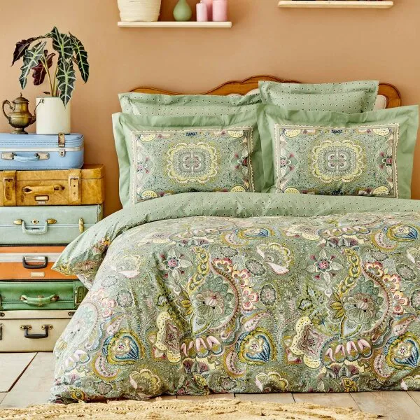 Karaca Home Manas 200x220 cm Yeşil (200.17.01.0083) Nevresim Takımı