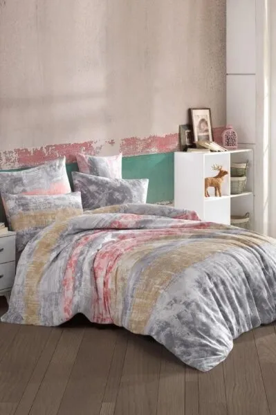Lady Moda Retro 200x220 cm Bej Nevresim Takımı
