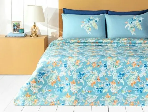 Madame Coco Delron 150x220 cm Mavi (1KPKTS0207106) Nevresim Takımı